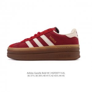 公司级 真标 阿迪达斯 Adidas 2025年新款 新年鞋子 三叶草 Gazelle Bold复古怀旧风厚底增高运动板鞋潮。阿迪达斯万年不败的人气鞋款Gaze
