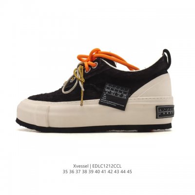 公司级 吴建豪个人新锐品牌Xvessel G.O.p Mule Slip On 重工解构厚底软木运动鞋 百搭乞丐风增高帆布面板鞋休闲男女鞋 包头运动拖鞋，古法手