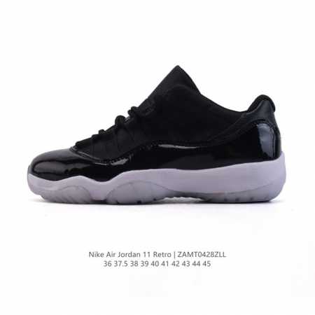 耐克乔丹11代 Nike Air Jordan 11 Retro 复低帮刻男女运动鞋 Aj11代经典设计，深受球员与球迷喜爱。Jordan 乔丹 采用漆皮牛培革 - 点击图像关闭