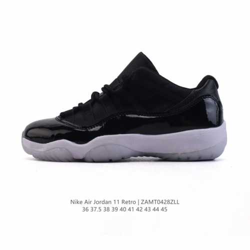 耐克乔丹11代 Nike Air Jordan 11 Retro 复低帮刻男女运动鞋 Aj11代经典设计，深受球员与球迷喜爱。Jordan 乔丹 采用漆皮牛培革