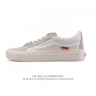 万斯 Vans Sk8-Low 经典款 小红书爆款低帮休闲帆布拼接硫化板鞋工艺：硫化1:1 重量1:1、真标、原钢印、材质标、鞋型标、合格证 尺码：35 36