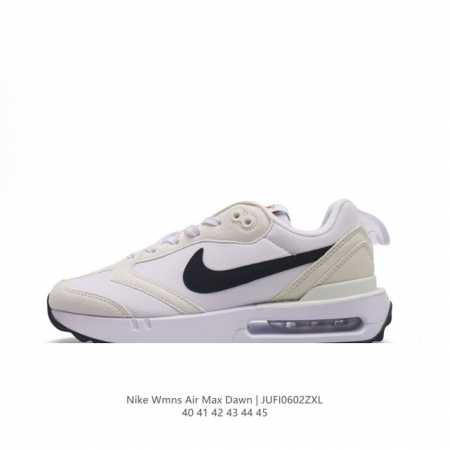 耐克 Nike Air Max Dawn 黎明系列 低帮气垫百搭休闲运动慢跑鞋，从配色上彰显出浓厚的复古气质。最大的亮点当属鞋型设计上加入结构元素，汲取1984 - 点击图像关闭