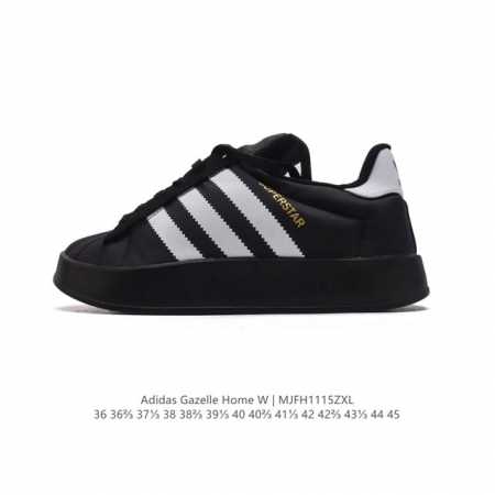 阿迪达斯 Adidas Gazelle Home板鞋德训鞋面包鞋男女阿迪达斯三叶草 亮蓝 黄 浅猩红 黑 板鞋德训鞋 T头鞋 新款运动鞋。 货号：Ih5503 - 点击图像关闭