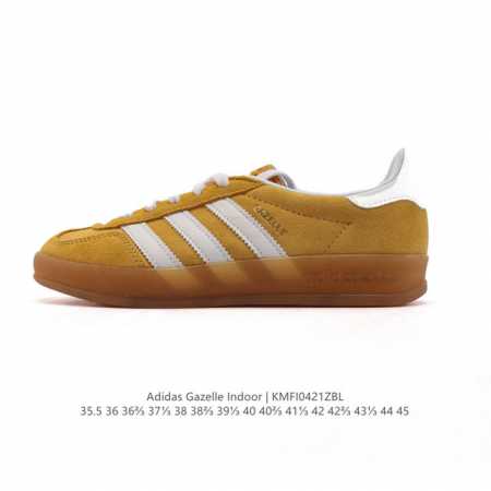 公司级 阿迪达斯 Adidas Originals Gazelle Indoor复古三叶草防滑透明橡胶板鞋经典运动鞋。这款经典鞋,忠于原版设计,缀撞色三条纹和鞋 - 点击图像关闭