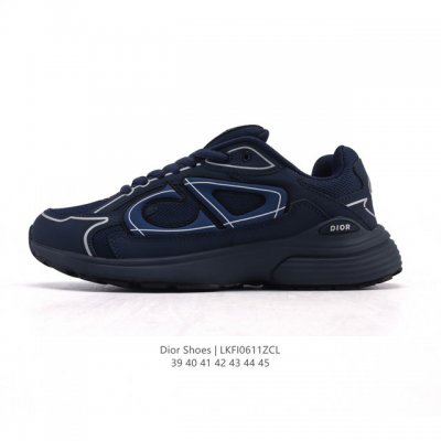 Dior迪奥 男鞋 D-Connect 氯丁橡胶运动鞋 厚底增高老爹鞋 外贸平台专供。官方19Ss走秀款 采用透明橡胶镶片设计 高弹力透气针织面，鞋带饰以“Di
