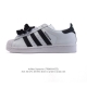 阿迪达斯 Adidas Superstar 三叶草经典贝壳头系列 新款休闲板鞋潮流男女士运动鞋。鞋面柔软皮革材质 标志性的贝壳鞋头，锯齿三条纹，简约的线条。就连
