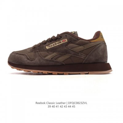 新品 锐步 Reebok Classic Leather 舒适百搭防滑 低帮运动跑步鞋 男款 白色复古越野鞋，钩环设计太绝了！Reebok Classic Le