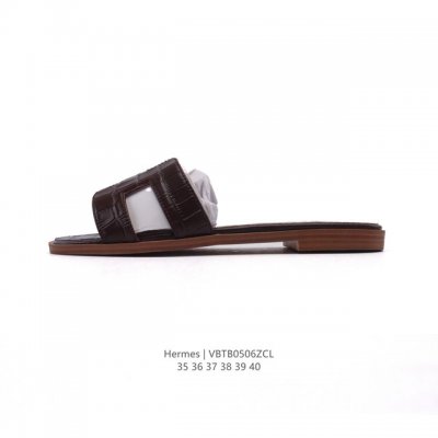 公司级 Hermes Footwear Woman 爱马仕 礼装 休闲拖鞋 黑白等多色万年经典爱马士 女神标配 度假 居家 必备凉拖鞋 东莞原厂真皮大底平底拖鞋