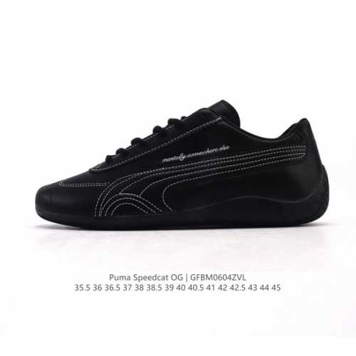 Puma Speedca Og 彪马极速赛车系列低帮德训风拼接复古百搭休闲运动赛车鞋 鞋款从80、90年代赛车手所穿的防火赛车鞋为原型，鞋身线条模仿了赛车的流线