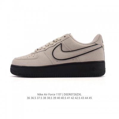 真标 耐克 Nike Air Force 1 '07 Low 空军一号含气垫 小白鞋 低帮百搭厚底增高休闲运动板鞋。柔软、弹性十足的缓震性能和出色的中底设计，横