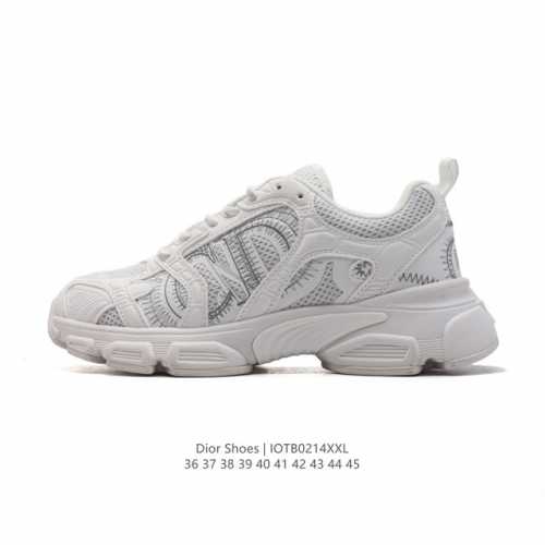 公司级 Dior 迪奥 高奢品牌 彰显高级气质 Dior 运动鞋低帮系列复古休闲鞋时尚慢跑鞋厚底老爹鞋圆头系带 运动跑鞋 生活休闲鞋 男女同款 时髦单品 时尚百