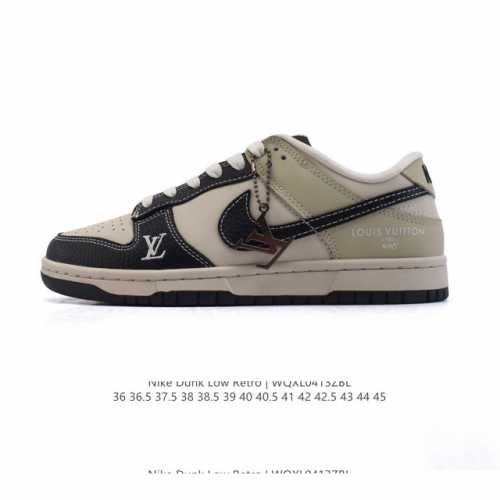 公司级 耐克 Nike Dunk Low Retro 运动鞋复古板鞋2025年新款 路易威登联名，作为 80 年代经典篮球鞋款，起初专为硬木球场打造，后来成为席