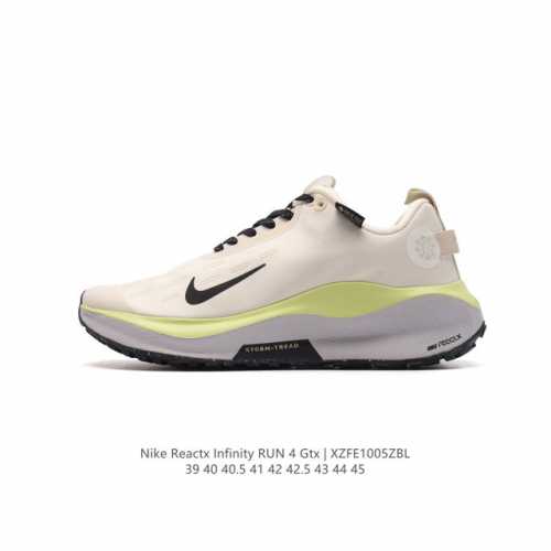 公司级 耐克 Nike Infinity Run 4 Gore-Tex 男子防水公路跑步鞋 厚底增高百搭老爹运动鞋。Nike Reactx 泡绵提供高出 Nik