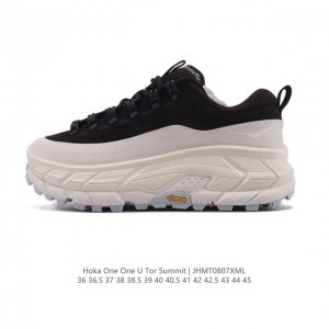 公司级 霍卡Hoka One One Tor Summit 新配色大地飞越 男女跑鞋 厚底增高运动老爹鞋。在众多运动鞋品牌中，Hoka以其厚底设计独树一帜，成为
