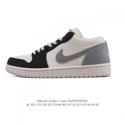 真标 耐克 乔丹Air Jordan 1 Low Aj1 乔1 乔丹1代Aj1 低帮复古文化休闲运动篮球鞋。从1985 年面世的元年款汲取设计灵感，采用简洁大方