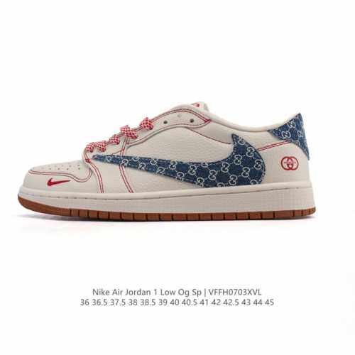 公司级 真标 耐克 Nike Air Jordan 1 Low Og Sp Military Blue Aj1乔1倒勾 2025年新款 蛇年新款 低帮篮球鞋 A