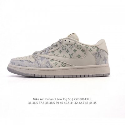 特价 真标 耐克 Nike Air Jordan 1 Low Og Sp Military Blue Aj1乔1倒勾 2025年新款 蛇年新款 路易威登联名 低