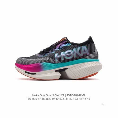 HOKA ONE ONE男女款夏季专业竞速跑鞋CIELO X1耐磨稳定透气新款 迄今为止HOKA路跑产品矩阵中能量反馈 “最“强的新一代旗舰竞速跑鞋CIELO