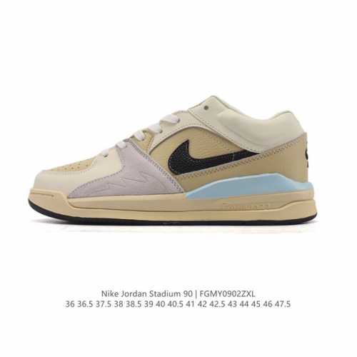 真标 耐克 Nike Air Jordan Stadium Aj90 潮流运动板鞋 Aj90 充满了对Tinkerhathield 原创设计的致敬 包括中足网状