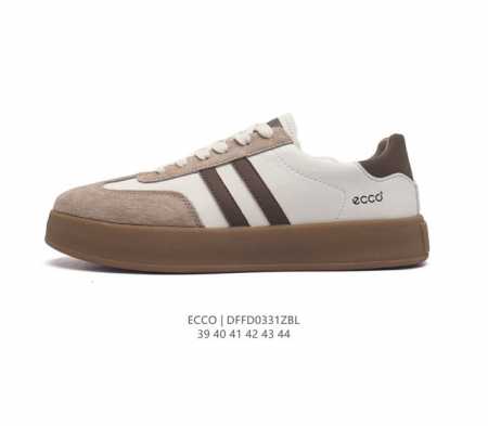 Ecco爱步 新款 小红书爆款 百搭休闲款皮鞋 时尚板鞋 精选鞋面走线工整 清晰质感 原单品质 采用ecco家族工艺 高端简约大气 防滑舒适 时尚运动鞋低帮德训 - 点击图像关闭