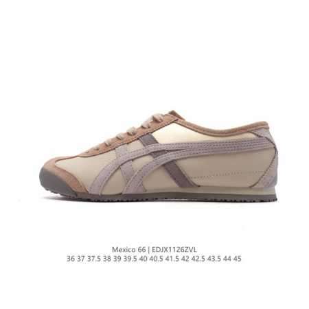 Asics 亚瑟士 男女鞋真标半码制 配足弓鞋垫 日产经典老牌-鬼塚虎 Onitsuka Tiger Mexico 66经典墨西哥系列复古经典百搭板鞋休闲运动鞋 - 点击图像关闭