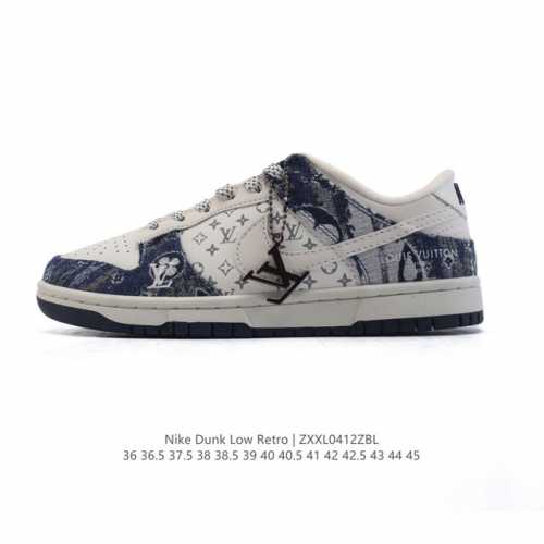 公司级 耐克 Nike Dunk Low Retro 运动鞋复古板鞋2025年新款 路易威登联名，作为 80 年代经典篮球鞋款，起初专为硬木球场打造，后来成为席