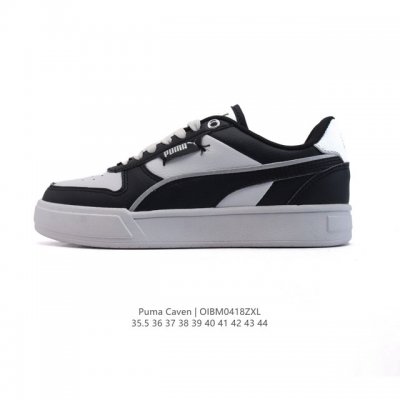 新款 puma 彪马正品Caven Dime 男女运动鞋 舒适轻盈 防滑耐磨 低帮 板鞋 男女同款鞋#蛇年战靴登场复古又耐看。 一款经典白黑配色，银色的Logo