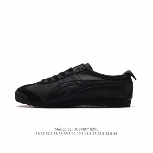 头层皮 Asics 亚瑟士 男女鞋真标半码制 日产经典老牌-鬼塚虎 Onitsuka Tiger Mexico 66经典墨西哥系列复古经典百搭板鞋休闲运动鞋慢跑