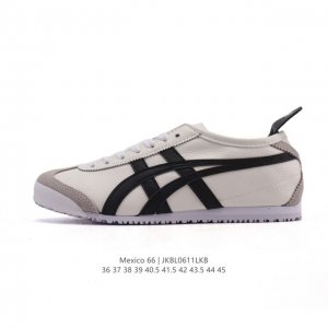 Asics 亚瑟士 女鞋真标半码制 配足弓鞋垫 日产经典老牌-鬼塚虎 Onitsuka Tiger Mexico 66经典墨西哥系列复古经典百搭板鞋休闲运动鞋慢