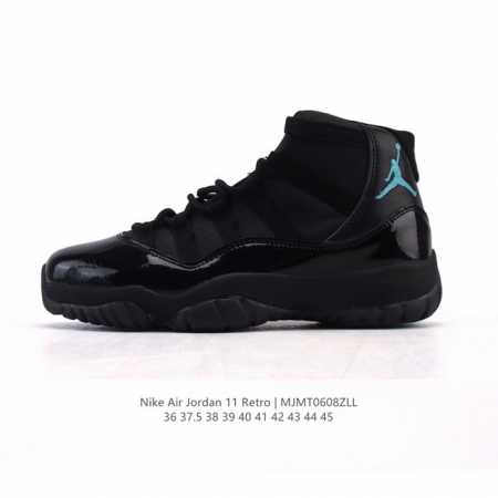 耐克乔丹11代 Nike Air Jordan 11 Retro 复刻男女运动鞋 Aj11代经典设计，深受球员与球迷喜爱。Jordan 乔丹 采用漆皮牛培革鞋面 - 点击图像关闭