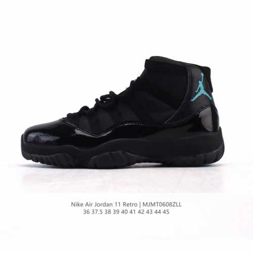 耐克乔丹11代 Nike Air Jordan 11 Retro 复刻男女运动鞋 Aj11代经典设计，深受球员与球迷喜爱。Jordan 乔丹 采用漆皮牛培革鞋面
