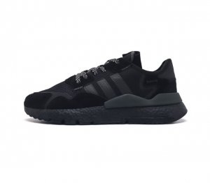 真爆阿迪达斯 Adidas Nite Jogger 全新配色王嘉尔代言款男运动鞋 针织透气鞋面 夜行者 3M反光 真爆大底复古跑鞋 针织透气网布搭配皮革拼接打造