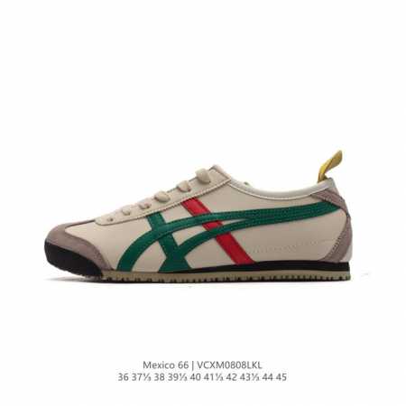 asics 亚瑟士 男女鞋真标半码制 日产经典老牌-鬼塚虎 Onitsuka Tiger Mexico 66经典墨西哥系列复古经典百搭板鞋休闲运动鞋慢跑鞋。采用 - 点击图像关闭