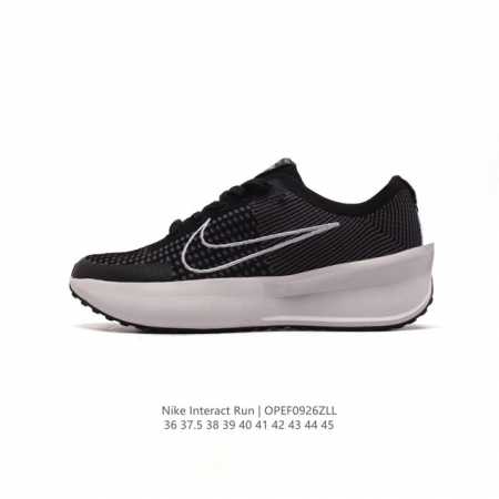 真标耐克 Nike Interact Run 马拉松 轻量休闲运动慢跑鞋 厚底增高老爹鞋 男女士运动鞋。兼顾了柔软、回弹、轻质、耐久四大特性。鞋子软弹轻质且贴合 - 点击图像关闭