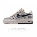 公司级 耐克 Nike Air Force 1 '07 Low 2025新年新款 蛇年限定 空军一号含气垫 小白鞋 解构绑带 双鞋带 低帮百搭厚底增高休闲运动板