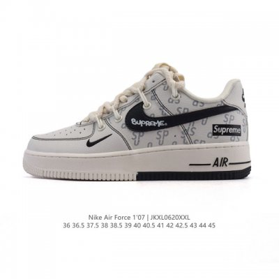 公司级 耐克 Nike Air Force 1 '07 Low 2025新年新款 蛇年限定 空军一号含气垫 小白鞋 解构绑带 双鞋带 低帮百搭厚底增高休闲运动板
