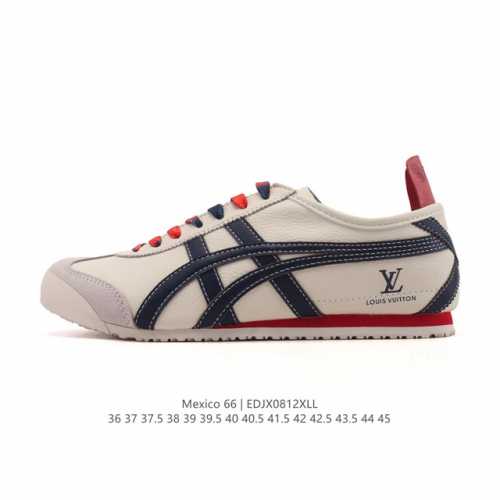 公司级 Asics 亚瑟士 男女鞋 配足弓鞋垫 日产经典老牌-鬼塚虎 Onitsuka Tiger Mexico 66经典墨西哥系列复古经典百搭板鞋休闲运动鞋慢