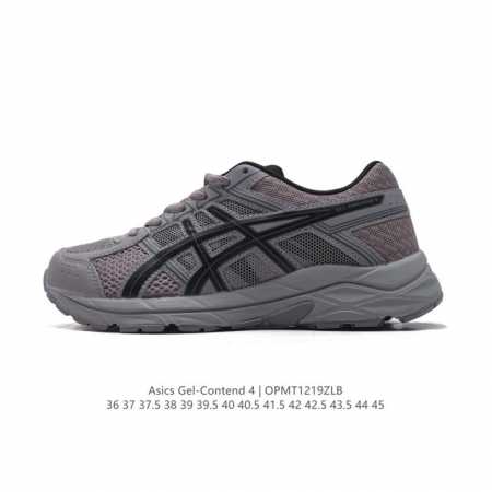 Asics 亚瑟士 2024新款男女子gel-Contend 4缓震回弹透气跑步鞋。高颜值百搭入门级跑鞋多层网面织物+植绒材质构成了亚瑟士logo图案，具有很高 - 点击图像关闭