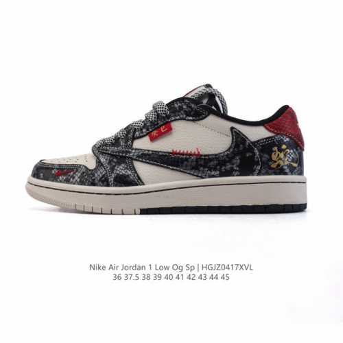 公司级 真标 耐克 Nike Air Jordan 1 Low Og Sp Military Blue Aj1乔1倒勾 2025年新款 蛇年新款 蛇纹低帮篮球鞋