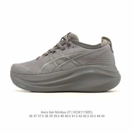 公司级 Asics亚瑟士升级Gel-Nimbus 27男女同款跑鞋透气缓震回弹跑鞋N27跑步鞋该鞋款专为提高跑者舒适度和运动表现而设计，搭载了新型鞋面材料和更强 - 点击图像关闭
