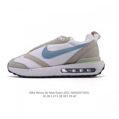 公司级 耐克 Nike Air Max Dawn 黎明系列 低帮气垫百搭休闲运动慢跑鞋 从配色上彰显出浓厚的复古气质 最大的亮点当属鞋型设计上加入结构元素 汲取