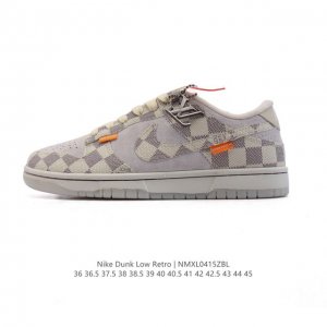 真标 耐克Nike Dunk Low 板鞋 Sb系列经典百搭休闲运动板鞋 路易威登联名。加厚鞋舌的填充，使舒适性大大提升，同时也更方便穿脱中底部分则加入了脚感柔