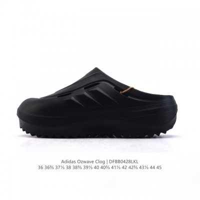 新品 阿迪达斯 Adidas 波波凉鞋 Ozwave Clog 波波凉鞋 沙滩拖鞋 稳定缓震回弹厚底老爹拖鞋 阿迪达斯 珠光 设计灵感来源于经典复古鞋型 Adi