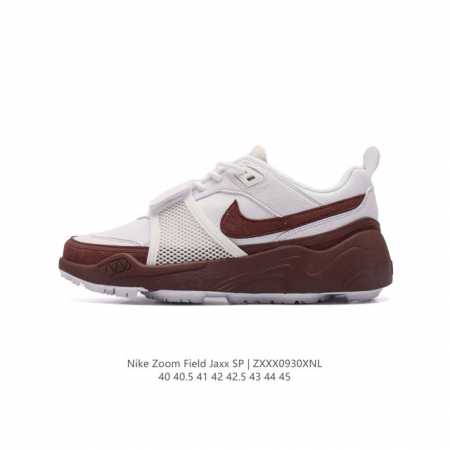 公司级 耐克 Nike 特拉維斯-斯科特耐克 Zoom Field Jaxx 厚底增高运动板鞋。Nike Zoom Field Jaxx 採用精緻的配色。鞋面採 - 点击图像关闭