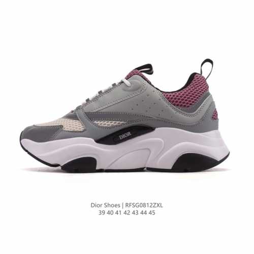 公司级 Dior 迪奥 高奢品牌 彰显高级气质 Dior 运动鞋低帮系列复古休闲鞋时尚慢跑鞋厚底老爹鞋圆头系带 运动跑鞋 生活休闲鞋 男女同款 时髦单品 时尚百