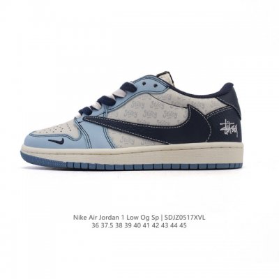 公司级 真标 耐克 Nike Air Jordan 1 Low Og Sp Military Blue Aj1乔1倒勾 2025年新款 蛇年新款 低帮篮球鞋 A