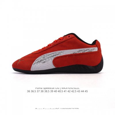 puma Speedca Og 彪马极速赛车系列低帮德训风拼接复古百搭休闲运动赛车鞋 鞋款从80 90年代赛车手所穿的防火赛车鞋为原型 鞋身线条模仿了赛车的流线