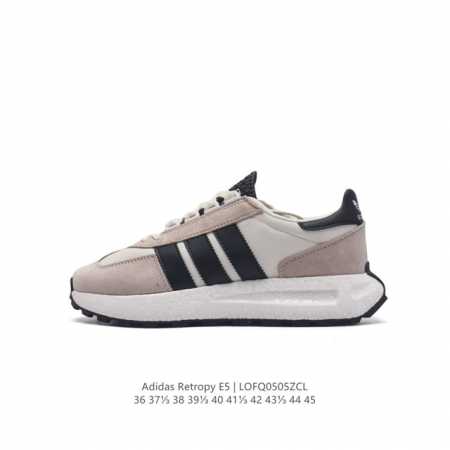 阿迪达斯 新款 三叶草 厚底 Adidas Retropy E5 新款低帮经典运动鞋潮厚底增高男女士慢跑鞋。以70年代经典跑步鞋为灵感，新鲜演绎复古造型。搭载a - 点击图像关闭