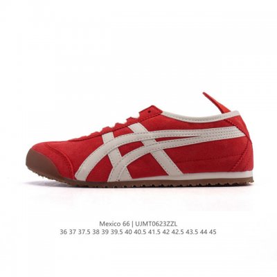 Asics 亚瑟士 男女鞋真标半码制 配足弓鞋垫 日产经典老牌-鬼塚虎 Onitsuka Tiger Mexico 66经典墨西哥系列复古经典百搭板鞋休闲运动鞋