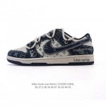 公司级 耐克 Nike Dunk Low Retro 运动鞋复古板鞋解构绑带 双鞋带 路易威登联名 作为 80 年代经典篮球鞋款，起初专为硬木球场打造，后来成为